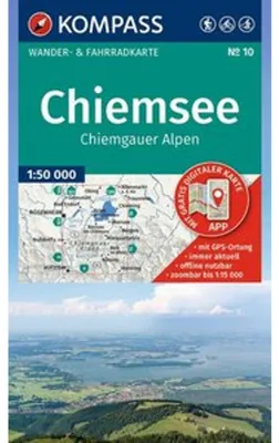 Produktbild von KOMPASS Wanderkarte 10 Chiemsee, Chiemgauer Alpen 1:50.000