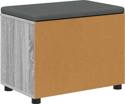 Produktbild von Flurbank mit Kissen mit Regal Graues Sonoma 60 x 38 x 46 cm