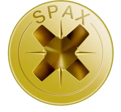 Produktbild von SPAX Universalschraube, Kreuzschlitz Z2, Senkkopf, 4CUT, YELLOX A2L, gelb verzinkt - Größe: 5,0 x 70 mm - Menge: 200 Stück