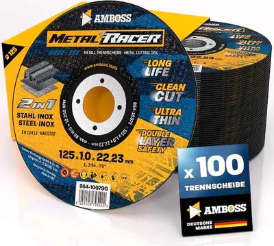 Produktbild von 100x Amboss Metal Racer Trennscheibe | Ø125 mm - 1 mm - 22.23 mm |