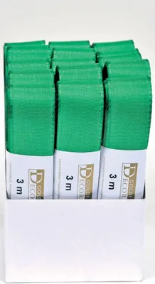 Produktbild von Goldina Zierband aus Taft, grünGOLD, 25mm breit, 3m lang, für Bastelarbeiten