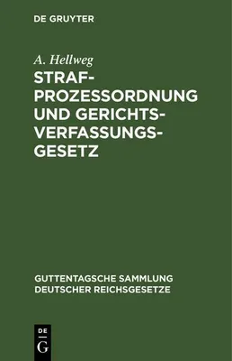 Produktbild von Strafprozessordnung und Gerichtsverfassungsgesetz