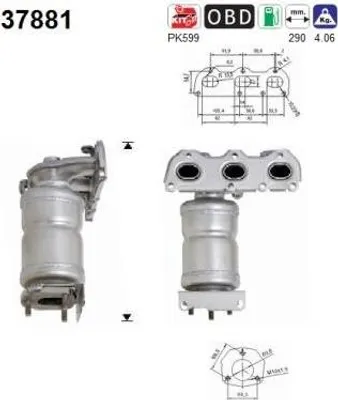 Produktbild von AS Katalysator Kat für VW POLO (9N) 37881