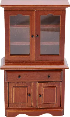 Image de Armoire pour maison de poupées 1:12 en bois, multifonctionnelle, meuble décoratif pour maison de poupées, accessoire photo