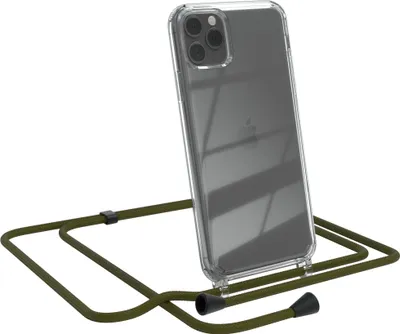 Produktbild von EAZY CASE Handykette kompatibel mit Apple iPhone 11 Pro Max, Handyhülle mit Umhängeband, Handykordel, Schutzhülle Clear, Band in Grün