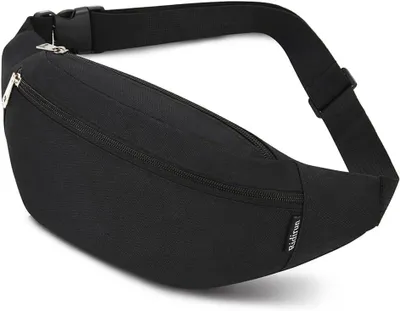 Image de Pochettes de ceinture, étanches, pour la randonnée, la course, les voyages, couleur noire, taille unique