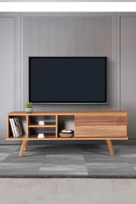 Image de Skye Decor, support TV de haute qualité en noyer, 130 cm, 100% mélaminé | 12345