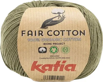 Produktbild von Katia Fair Baumwolle 36 Khaki Strickgarn