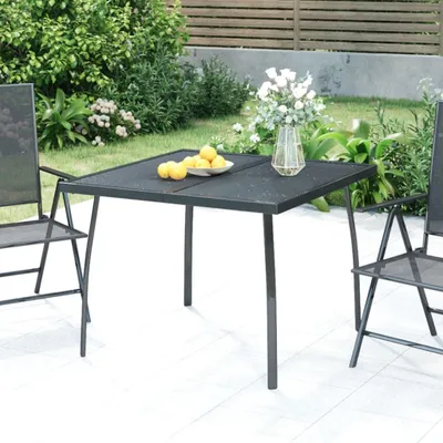 Produktbild von Maison Exclusive - Gartentisch Anthrazit 100x100x72 cm Stahlgitter