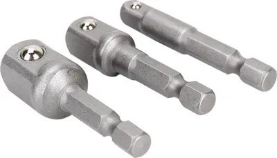 Zdjęcie produktu dla 3-częściowy adapter gniazda wiertarskiego z napędem sześciokątnym do wkrętarki udarowej 1/4" 3/8" 1/2"