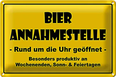 Produktbild von Blechschild 30x20cm Bier Annahmestelle geöffnet