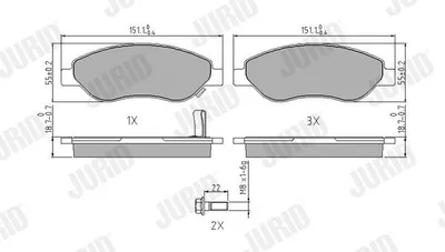 Produktbild von JURID Bremsbeläge Satz Vorne für OPEL Corsa D Schrägheck (S07) 573205J