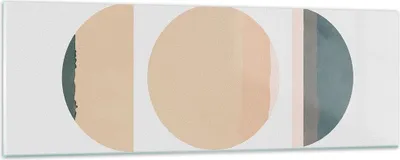 Produktbild von Bilder auf glas - Einteilig - Abstraktion Rad Halbkreis - 90x30cm - Glasbilder - Wandbilder - Bilder - zum Aufhängen bereit - Wanddekoration aus Glas - Glas Bilder - Wandbild auf Glas - GAB90x30-4310