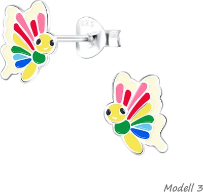 Produktbild von Schmetterling Ohrstecker: Kinder Ohrringe Silber 925 Modell 3