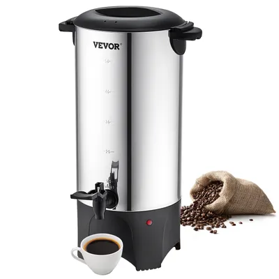 Produktbild von VEVOR Kommerzielle Heißgetränkespender Kaffee Heißwasserspender 50 Tassen, 1000 W Warmhaltebehälter Heißwasserspender 7,4 L Warmhaltebehälter Säfteimer für Büro, Partys, Café, Picknicks usw.