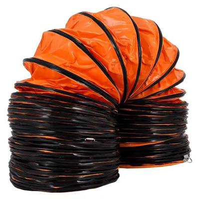 Zdjęcie produktu dla 16 stóp węża ciepłego powietrza Rura do transportu powietrza z PVC - 4,9 m węża wentylacyjnego - 4,48 kg - Przeciwwybuchowy wentylator o średnicy 35x35x18 cm System okrągły.