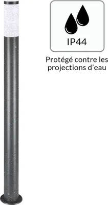 Image de Lampadaire extérieur 100 cm Luminaire de jardin E27 avec détecteur de mouvement - Acier inoxydable - Anthracite