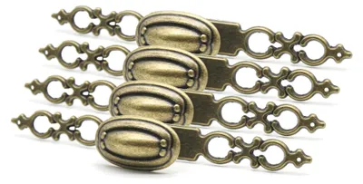 Image de Boutons de meubles vintage | Lot de 4 | Boutons ronds anciens dorés | 22 mm × 26 mm × 136 mm | Poignées zinguées | Pour poignées de tiroirs, poignées de cuisine, poignées d'armoires, boutons de porte, etc.