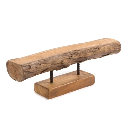 Produktbild von KERZENSTÄNDER "LUMIO" | Mahagoni, 62 cm | Holzboard mit Standfuß