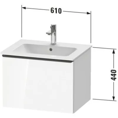 Produktbild von Duravit DE4261010550000 DN WTU WH 610x462x440 Az 1 Ei