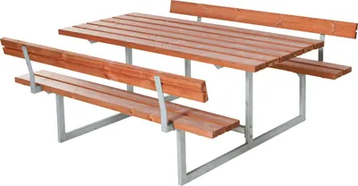 Produktbild von Plus Kombimöbel Basic 2 Rückenlehnen 177x184x75/45 cm Teakfarben