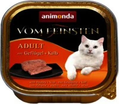 Image de Animonda vom Feinsten Chat adulte avec plateau volaille et veau 100g