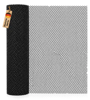 Produktbild von NOOR Kompostgitter - Rollenzaun aus HDPE 540g/m² - 100x1000 cm Schwarz - mit reißfester Rautenstruktur - für Komposter, Schnellkomposter & Thermokomposter - Komposthaufen Gitter