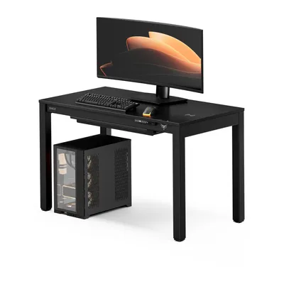 Produktbild von Elektrischer, verstellbarer Gaming-Tisch, 120 x 63 cm, höhenverstellbar, mit Qi- und USB-Induktionsladegerät, schwarz: X-RIFT