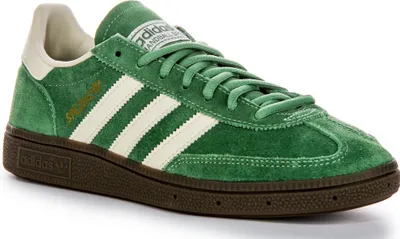 Produktbild von Adidas Handball Spezia mit Gummisohle und Solar Syn Overlay Herren Wildleder Sneaker in Grün – 3 UK - 35 1/3 EU - 3.5 US / Green