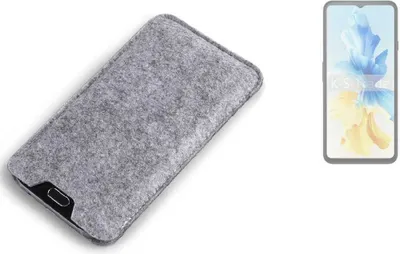 Produktbild von K-S-Trade Filz Handyhülle kompatibel mit Cubot Note 40 Schutzhülle Filztasche Filz Tasche Case Sleeve Handy Hülle Filzhülle grau