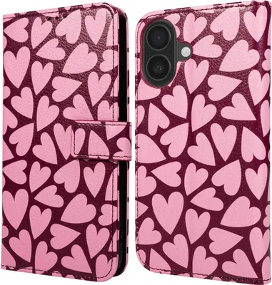 Immagine prodotto di Custodia pieghevole imoshion Design per iPhone 16 - Hearty Blush
