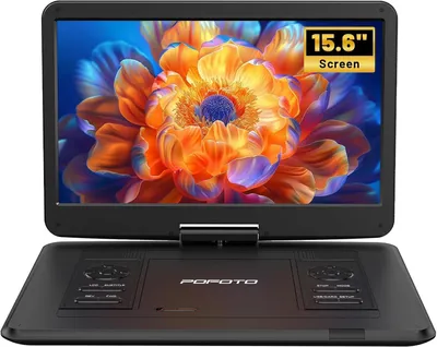 Obrázok produktu pre Prenosný DVD prehrávač, 43,9 cm (17,5 palca), HD displej, 39,6 cm (15,6 palca), výdrž batérie 6 hodín, podpora viacerých formátov/SD/USB, bez regionálneho obmedzenia, synchronizácia