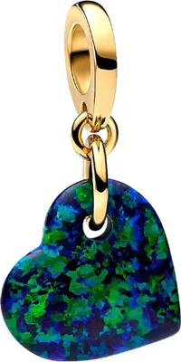 Obrázek produktu pro Pandora Iridescent Green Heart Charm Přívěsek 763348C01 Přívěsek