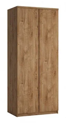 A closed wardrobe with two doors.