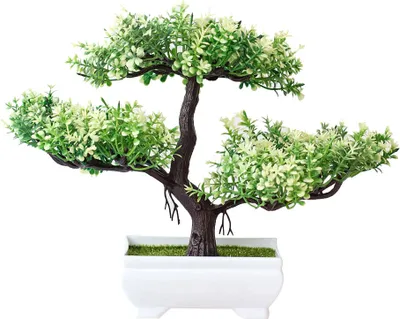 Produktbild von 1Pc künstliche Blume Pine Tree Plant Photograph Prop-(Weiß)