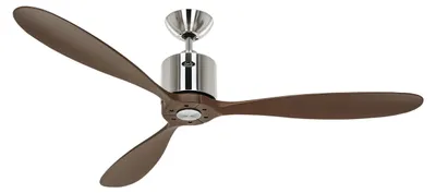 Image de Ventilateur de plafond à basse consommation avec télécommande Aeroplan Eco Chrome / Noyer 132 cm