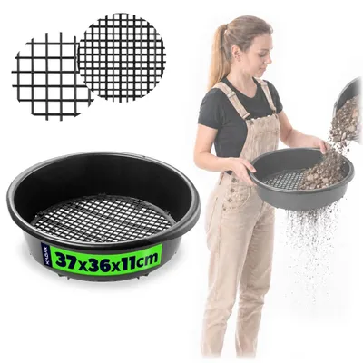 Obrázok produktu pre KADAX sito, záhradné sito, 37 cm, na preosievanie upraviteľnej pôdy, kompostových kameňov