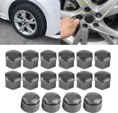 20 Stück 17mm Radmutterkappen, Schützende Abdeckungen mit Diebstahlschutz für Autos, Geeignet für die meisten Autoreifen