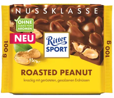 Productafbeelding van Ritter Sport Nussklasse, geroosterde pinda, 100g