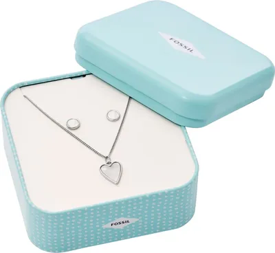 Produktbild von Fossil Damen-Set Kette Ohrstecker Vintage Motifs Edelstahl JF03165040