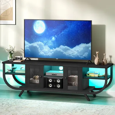 Produktbild von YITAHOME Industrielles TV-Schrank, TV Lowboard für Fernseher bis zu 55 Zoll mit