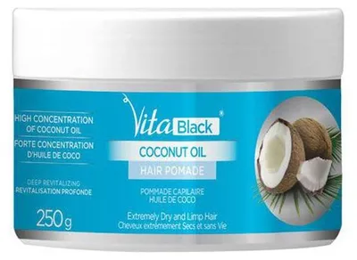 Obrázok produktu pre Vita Black Pomáda na vlasy s kokosovým olejom 250ml