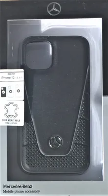 Produktbild von Mercedes Benz Leder Hardcase Dynamic Line schwarz für Apple iPhone 12 MINI 5,4" Hülle Tasche Cover