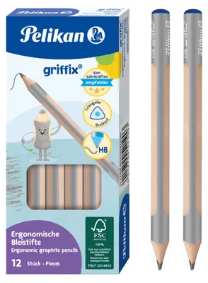 Obrázok produktu pre Pelikan griffix, HB, Šedá, Trojuholníkový, Umenie, Koníček, Škola, 3,5 mm, 140 mm