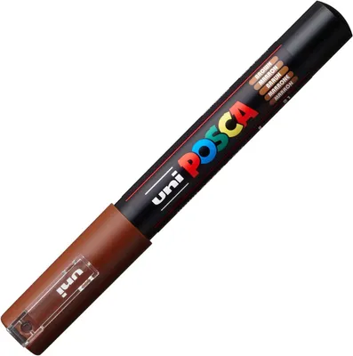 Produktbild von POSCA pc-1m, 1 Stück(e), Braun, Feine Spitze, Kunststoff, 0,7 mm, Tinte auf Wasserbasis