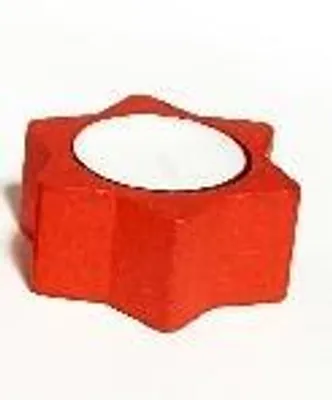 Produktbild von Tischdekoration Teelichthalter Stern rot BxHxT 6,5x3x6,5cm