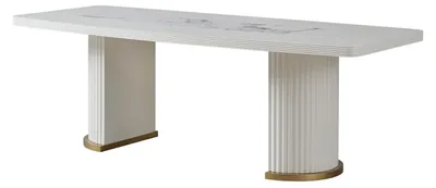 Produktbild von Esstisch Luxus Esszimmertisch Tisch Esszimmer Modern Holz Weiß