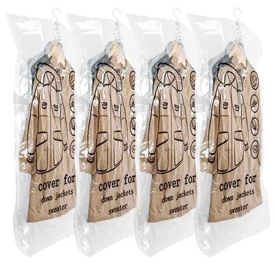Immagine prodotto di Solidchoice - Set di 4 sacchetti sottovuoto per l'organizzazione, dimensioni 110 x 70 cm, ideali per abbigliamento