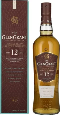 Image de Glen Grant 12 Years Old Single Malt 43% Vol. 0,7l en boîte cadeau