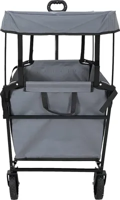 Produktbild von vidaXL Klapp-Handwagen Grau 105 x 56,5 x 116 cm Oxford-Stoff
